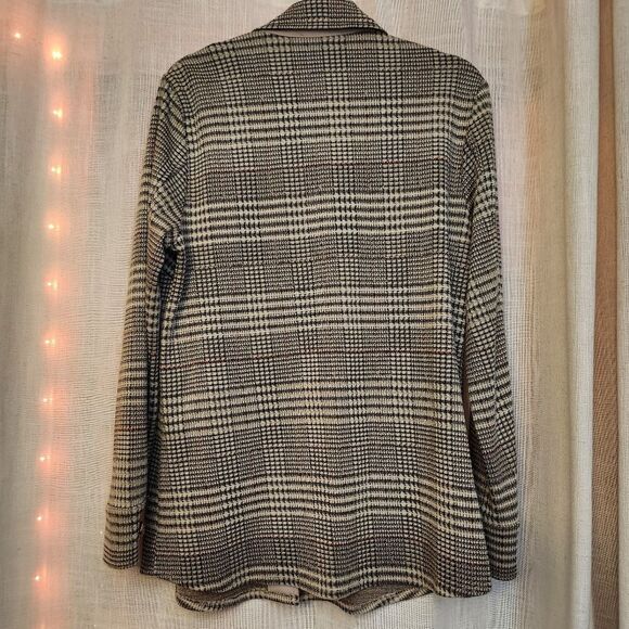 Joseph Ribkoff Black and White Plaid Button-Down Shirt - Picture 5 of 6